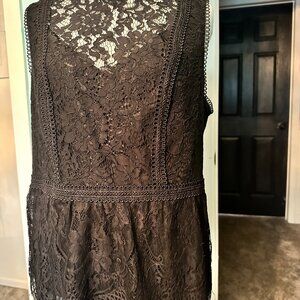 WHBM Lace Peplum Top in Size 12